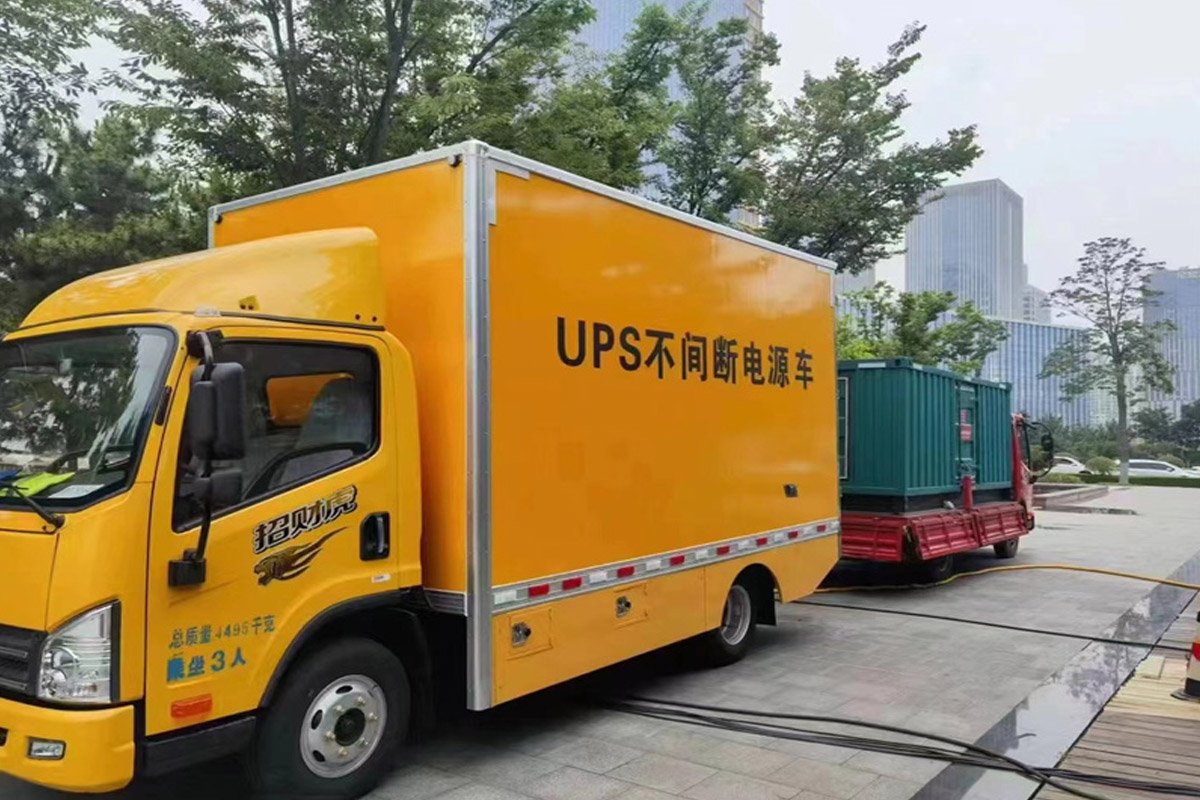 红坪镇发电机租赁施工现场