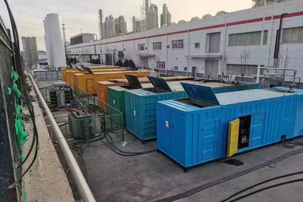 红坪镇发电机租赁施工现场